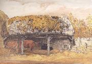 Samuel Palmer A Cow-Lodge with a Mossy Roof oil painting artist